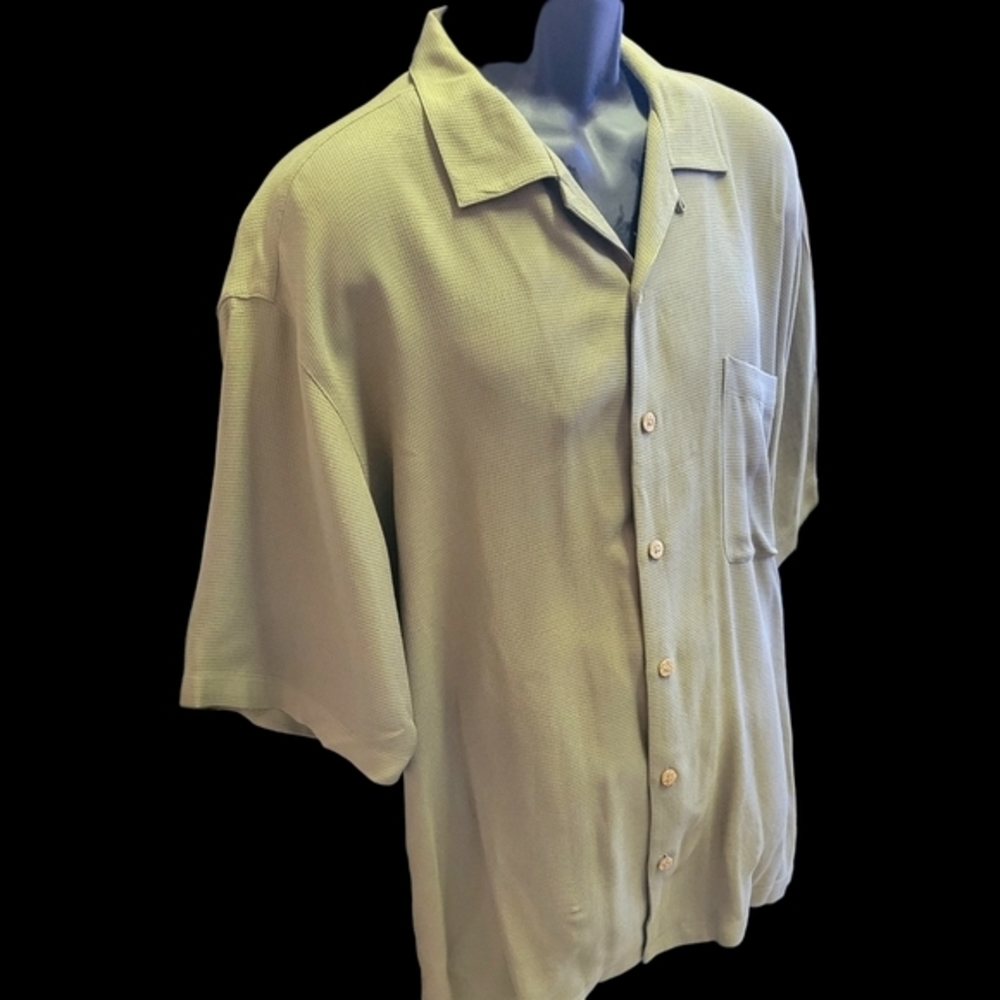 Tommy Bahama Men's Button Down Shirt sz L‎ 100% Silk